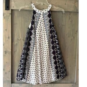 Altar'd State Dress Size S Dress‎ Blue White Floral Sleeveless Fully Lined Boho